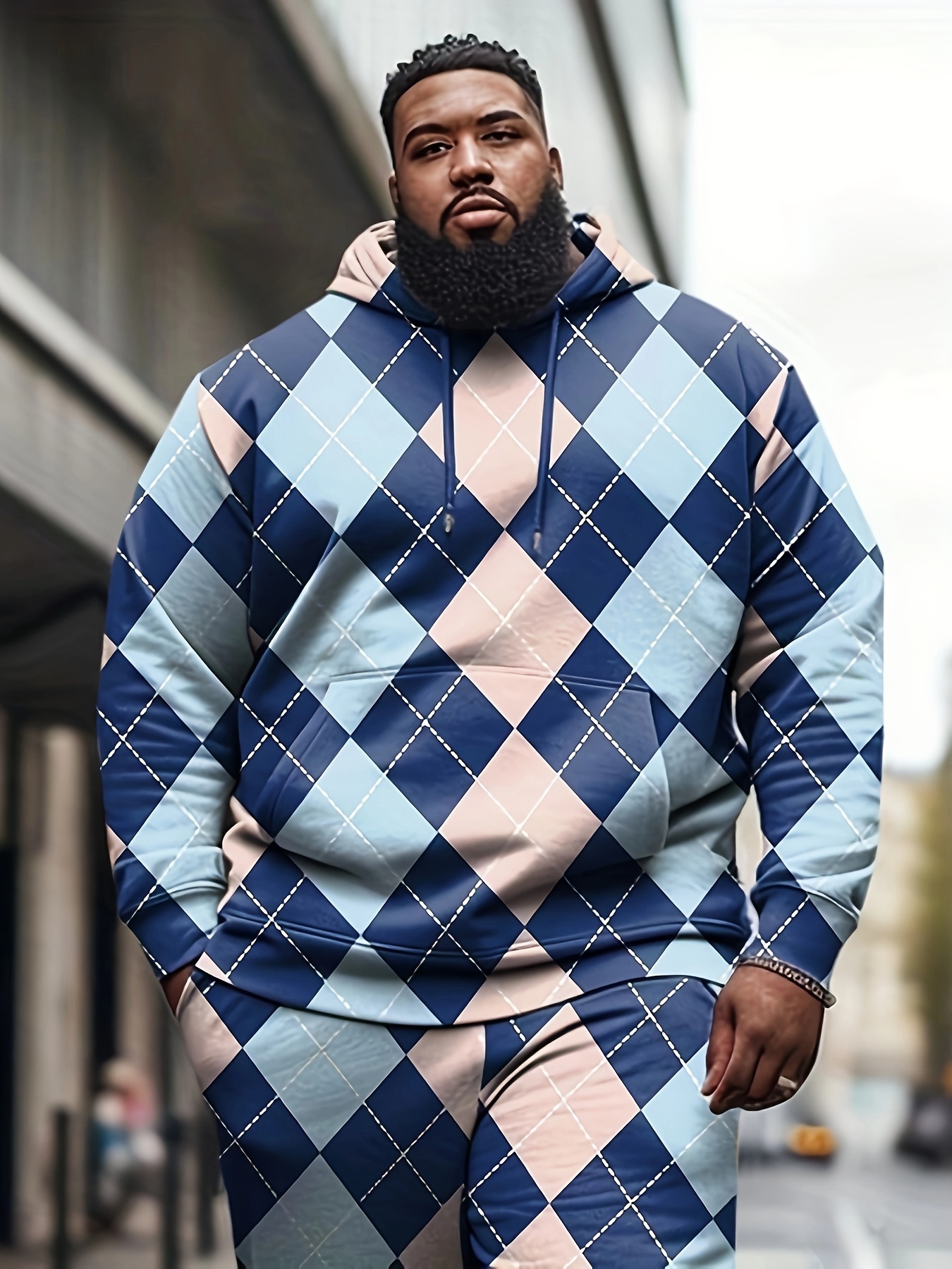mens plus size long sleeve hoodie casual stylish hooded pullover details 9