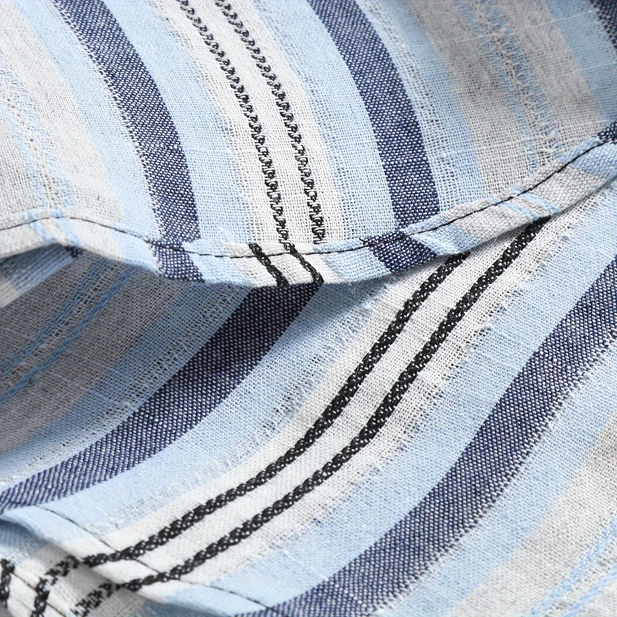 plus size mens striped shirt winter long sleeve shirt mens clothing details 4