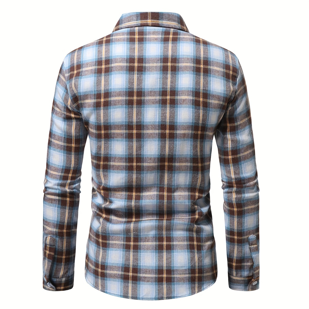 plus size mens striped shirt winter long sleeve shirt mens clothing details 11