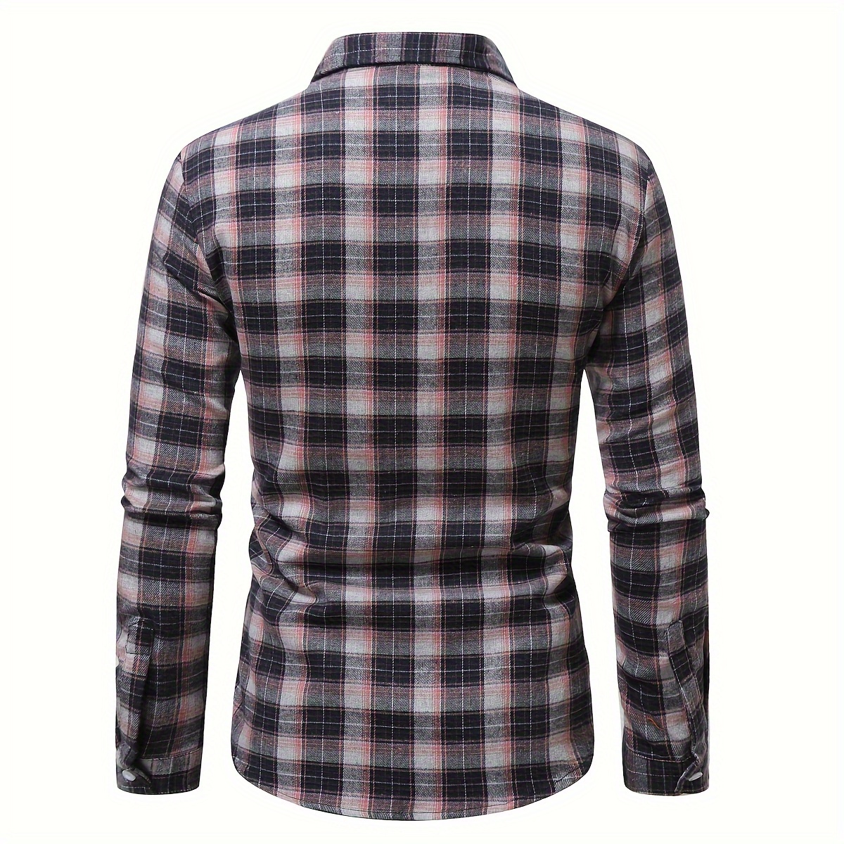 plus size mens striped shirt winter long sleeve shirt mens clothing details 26