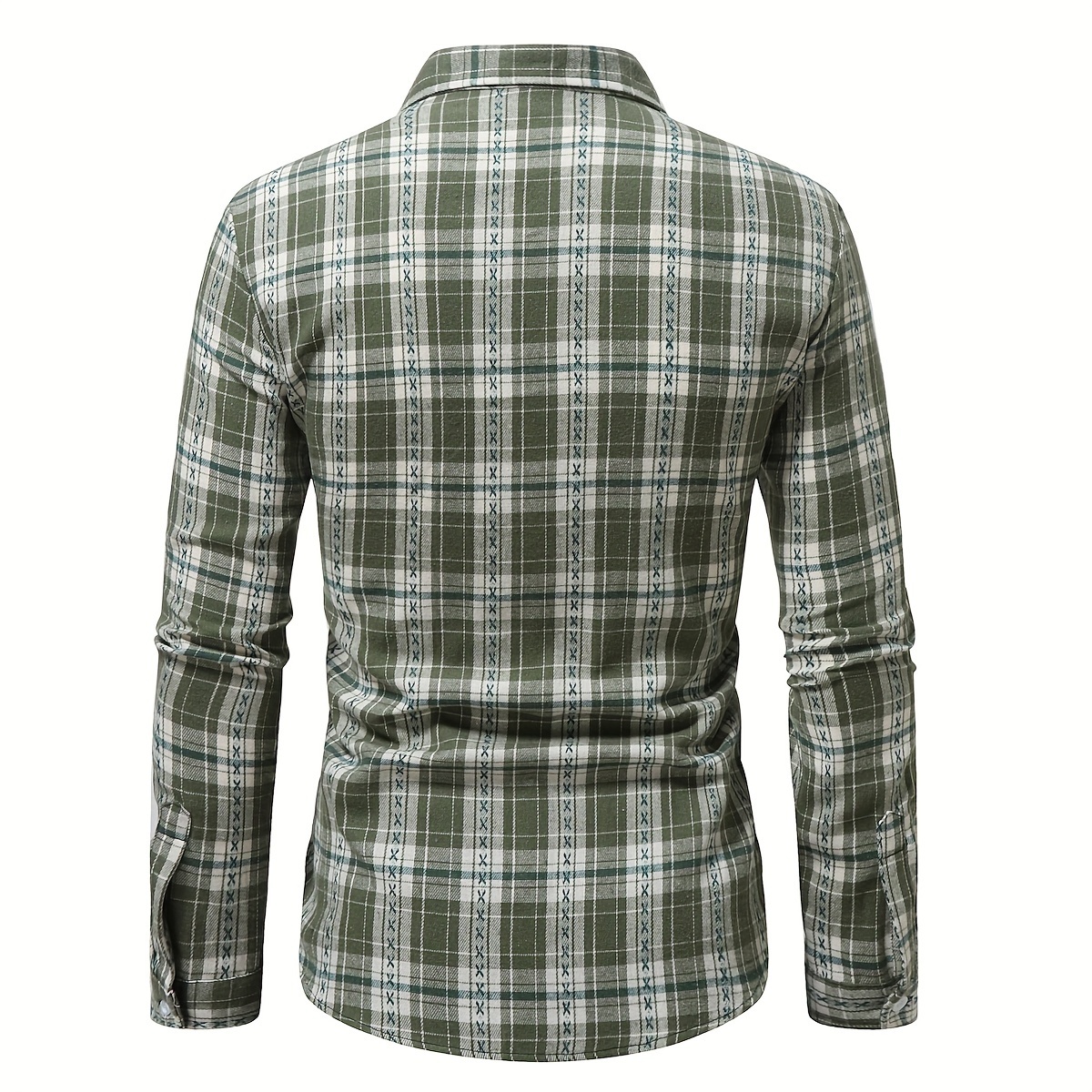 plus size mens striped shirt winter long sleeve shirt mens clothing details 31