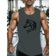 SURFING Silhouette Print Men's Crew Neck Sleeveless T-shirt, Hiking Tank Top, Casual Comfy Breathable Top For Summer, Outdoor Sports SURFING Silhouette Print Men's Crew Neck Sleeveless T-shirt, Hiking Tank Top, Casual Comfy Breathable Top For Summer, Outdoor Sports