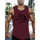 SURFING Silhouette Print Men's Crew Neck Sleeveless T-shirt, Hiking Tank Top, Casual Comfy Breathable Top For Summer, Outdoor Sports SURFING Silhouette Print Men's Crew Neck Sleeveless T-shirt, Hiking Tank Top, Casual Comfy Breathable Top For Summer, Outdoor Sports