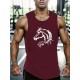 SURFING Silhouette Print Men's Crew Neck Sleeveless T-shirt, Hiking Tank Top, Casual Comfy Breathable Top For Summer, Outdoor Sports SURFING Silhouette Print Men's Crew Neck Sleeveless T-shirt, Hiking Tank Top, Casual Comfy Breathable Top For Summer, Outdoor Sports