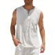 Men'S Cotton Linen Tank Top, Casual Sleeveless Lace Up Beach Hippie Tops, Bohemian Renaissance Pirate Tunic, Crew Neck, Printed Pattern, Non-Stretch Knit Fabric, Regular Fit, for Summer Sports Vest Men'S Cotton Linen Tank Top, Casual Sleeveless Lace Up Beach Hippie Tops, Bohemian Renaissance Pirate Tunic, Crew Neck, Printed Pattern, Non-Stretch Knit Fabric, Regular Fit, for Summer Sports Vest