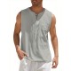 Men'S Cotton Linen Tank Top, Casual Sleeveless Lace Up Beach Hippie Tops, Bohemian Renaissance Pirate Tunic, Crew Neck, Printed Pattern, Non-Stretch Knit Fabric, Regular Fit, for Summer Sports Vest Men'S Cotton Linen Tank Top, Casual Sleeveless Lace Up Beach Hippie Tops, Bohemian Renaissance Pirate Tunic, Crew Neck, Printed Pattern, Non-Stretch Knit Fabric, Regular Fit, for Summer Sports Vest