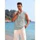 Men'S Cotton Linen Tank Top, Casual Sleeveless Lace Up Beach Hippie Tops, Bohemian Renaissance Pirate Tunic, Crew Neck, Printed Pattern, Non-Stretch Knit Fabric, Regular Fit, for Summer Sports Vest Men'S Cotton Linen Tank Top, Casual Sleeveless Lace Up Beach Hippie Tops, Bohemian Renaissance Pirate Tunic, Crew Neck, Printed Pattern, Non-Stretch Knit Fabric, Regular Fit, for Summer Sports Vest