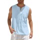 Men'S Cotton Linen Tank Top, Casual Sleeveless Lace Up Beach Hippie Tops, Bohemian Renaissance Pirate Tunic, Crew Neck, Printed Pattern, Non-Stretch Knit Fabric, Regular Fit, for Summer Sports Vest Men'S Cotton Linen Tank Top, Casual Sleeveless Lace Up Beach Hippie Tops, Bohemian Renaissance Pirate Tunic, Crew Neck, Printed Pattern, Non-Stretch Knit Fabric, Regular Fit, for Summer Sports Vest