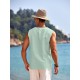 Men'S Cotton Linen Tank Top, Casual Sleeveless Lace Up Beach Hippie Tops, Bohemian Renaissance Pirate Tunic, Crew Neck, Printed Pattern, Non-Stretch Knit Fabric, Regular Fit, for Summer Sports Vest Men'S Cotton Linen Tank Top, Casual Sleeveless Lace Up Beach Hippie Tops, Bohemian Renaissance Pirate Tunic, Crew Neck, Printed Pattern, Non-Stretch Knit Fabric, Regular Fit, for Summer Sports Vest