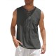 Men'S Cotton Linen Tank Top, Casual Sleeveless Lace Up Beach Hippie Tops, Bohemian Renaissance Pirate Tunic, Crew Neck, Printed Pattern, Non-Stretch Knit Fabric, Regular Fit, for Summer Sports Vest Men'S Cotton Linen Tank Top, Casual Sleeveless Lace Up Beach Hippie Tops, Bohemian Renaissance Pirate Tunic, Crew Neck, Printed Pattern, Non-Stretch Knit Fabric, Regular Fit, for Summer Sports Vest