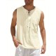 Men'S Cotton Linen Tank Top, Casual Sleeveless Lace Up Beach Hippie Tops, Bohemian Renaissance Pirate Tunic, Crew Neck, Printed Pattern, Non-Stretch Knit Fabric, Regular Fit, for Summer Sports Vest Men'S Cotton Linen Tank Top, Casual Sleeveless Lace Up Beach Hippie Tops, Bohemian Renaissance Pirate Tunic, Crew Neck, Printed Pattern, Non-Stretch Knit Fabric, Regular Fit, for Summer Sports Vest