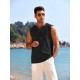 Men'S Cotton Linen Tank Top, Casual Sleeveless Lace Up Beach Hippie Tops, Bohemian Renaissance Pirate Tunic, Crew Neck, Printed Pattern, Non-Stretch Knit Fabric, Regular Fit, for Summer Sports Vest Men'S Cotton Linen Tank Top, Casual Sleeveless Lace Up Beach Hippie Tops, Bohemian Renaissance Pirate Tunic, Crew Neck, Printed Pattern, Non-Stretch Knit Fabric, Regular Fit, for Summer Sports Vest