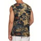 Men'S Cotton Linen Tank Top, Casual Sleeveless Lace Up Beach Hippie Tops, Bohemian Renaissance Pirate Tunic, Crew Neck, Printed Pattern, Non-Stretch Knit Fabric, Regular Fit, for Summer Sports Vest Men'S Cotton Linen Tank Top, Casual Sleeveless Lace Up Beach Hippie Tops, Bohemian Renaissance Pirate Tunic, Crew Neck, Printed Pattern, Non-Stretch Knit Fabric, Regular Fit, for Summer Sports Vest
