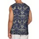 Men'S Cotton Linen Tank Top, Casual Sleeveless Lace Up Beach Hippie Tops, Bohemian Renaissance Pirate Tunic, Crew Neck, Printed Pattern, Non-Stretch Knit Fabric, Regular Fit, for Summer Sports Vest Men'S Cotton Linen Tank Top, Casual Sleeveless Lace Up Beach Hippie Tops, Bohemian Renaissance Pirate Tunic, Crew Neck, Printed Pattern, Non-Stretch Knit Fabric, Regular Fit, for Summer Sports Vest
