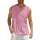 Men'S Cotton Linen Tank Top, Casual Sleeveless Lace Up Beach Hippie Tops, Bohemian Renaissance Pirate Tunic, Crew Neck, Printed Pattern, Non-Stretch Knit Fabric, Regular Fit, for Summer Sports Vest Men'S Cotton Linen Tank Top, Casual Sleeveless Lace Up Beach Hippie Tops, Bohemian Renaissance Pirate Tunic, Crew Neck, Printed Pattern, Non-Stretch Knit Fabric, Regular Fit, for Summer Sports Vest