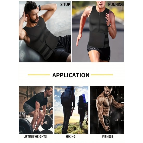 Men's Adjustable Compression Tank Top, Men's Waist Trainers Men's Adjustable Compression Tank Top, Men's Waist Trainers