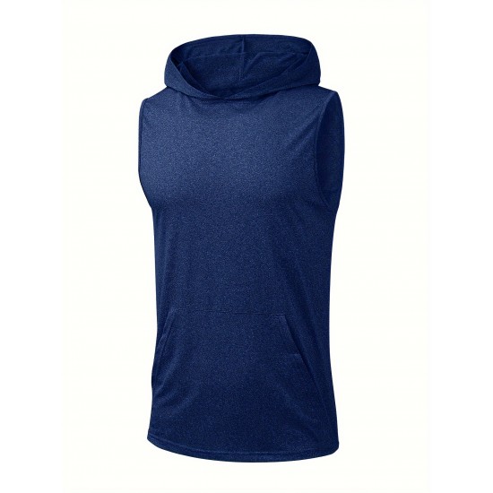 Stylish Sleeveless Hooded Muscle Tank Top - Breathable, Moisture-Wicking, Quick-Drying, Perfect for Summer Sports, Fitness, Gym, Running, and Outdoor Activities - Ideal for Men Who Want Comfort and Freedom of Movement Stylish Sleeveless Hooded Muscle Tank Top - Breathable, Moisture-Wicking, Quick-Drying, Perfect for Summer Sports, Fitness, Gym, Running, and Outdoor Activities - Ideal for Men Who Want Comfort and Freedom of Movement