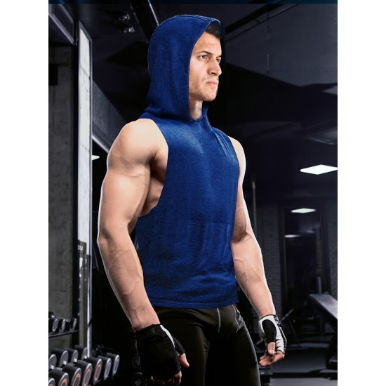 Stylish Sleeveless Hooded Muscle Tank Top - Breathable, Moisture-Wicking, Quick-Drying, Perfect for Summer Sports, Fitness, Gym, Running, and Outdoor Activities - Ideal for Men Who Want Comfort and Freedom of Movement Stylish Sleeveless Hooded Muscle Tank Top - Breathable, Moisture-Wicking, Quick-Drying, Perfect for Summer Sports, Fitness, Gym, Running, and Outdoor Activities - Ideal for Men Who Want Comfort and Freedom of Movement