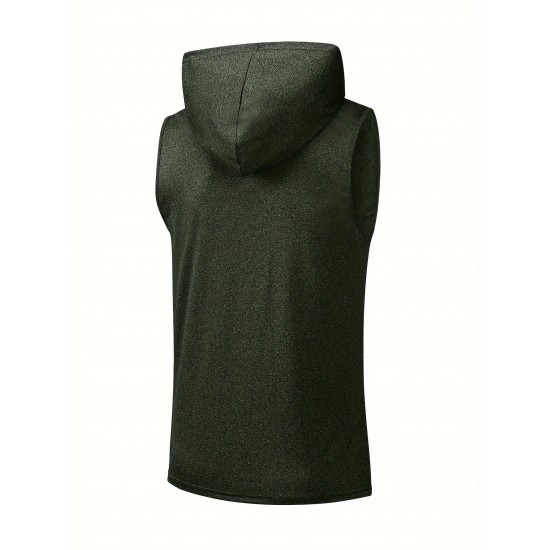 Stylish Sleeveless Hooded Muscle Tank Top - Breathable, Moisture-Wicking, Quick-Drying, Perfect for Summer Sports, Fitness, Gym, Running, and Outdoor Activities - Ideal for Men Who Want Comfort and Freedom of Movement Stylish Sleeveless Hooded Muscle Tank Top - Breathable, Moisture-Wicking, Quick-Drying, Perfect for Summer Sports, Fitness, Gym, Running, and Outdoor Activities - Ideal for Men Who Want Comfort and Freedom of Movement