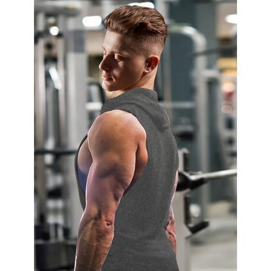 Stylish Sleeveless Hooded Muscle Tank Top - Breathable, Moisture-Wicking, Quick-Drying, Perfect for Summer Sports, Fitness, Gym, Running, and Outdoor Activities - Ideal for Men Who Want Comfort and Freedom of Movement Stylish Sleeveless Hooded Muscle Tank Top - Breathable, Moisture-Wicking, Quick-Drying, Perfect for Summer Sports, Fitness, Gym, Running, and Outdoor Activities - Ideal for Men Who Want Comfort and Freedom of Movement