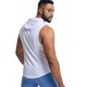 Men'S Vest Quick-Drying Sports Sleeveless Fitness Wear Basketball Vest Mesh Hooded with Drawstring Men'S Vest Quick-Drying Sports Sleeveless Fitness Wear Basketball Vest Mesh Hooded with Drawstring