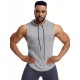 Men'S Vest Quick-Drying Sports Sleeveless Fitness Wear Basketball Vest Mesh Hooded with Drawstring Men'S Vest Quick-Drying Sports Sleeveless Fitness Wear Basketball Vest Mesh Hooded with Drawstring