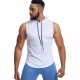 Men'S Vest Quick-Drying Sports Sleeveless Fitness Wear Basketball Vest Mesh Hooded with Drawstring Men'S Vest Quick-Drying Sports Sleeveless Fitness Wear Basketball Vest Mesh Hooded with Drawstring