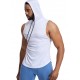 Men'S Vest Quick-Drying Sports Sleeveless Fitness Wear Basketball Vest Mesh Hooded with Drawstring Men'S Vest Quick-Drying Sports Sleeveless Fitness Wear Basketball Vest Mesh Hooded with Drawstring