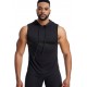 Men'S Vest Quick-Drying Sports Sleeveless Fitness Wear Basketball Vest Mesh Hooded with Drawstring Men'S Vest Quick-Drying Sports Sleeveless Fitness Wear Basketball Vest Mesh Hooded with Drawstring