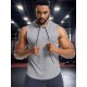 Men'S Vest Quick-Drying Sports Sleeveless Fitness Wear Basketball Vest Mesh Hooded with Drawstring Men'S Vest Quick-Drying Sports Sleeveless Fitness Wear Basketball Vest Mesh Hooded with Drawstring