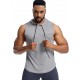 Men'S Vest Quick-Drying Sports Sleeveless Fitness Wear Basketball Vest Mesh Hooded with Drawstring Men'S Vest Quick-Drying Sports Sleeveless Fitness Wear Basketball Vest Mesh Hooded with Drawstring