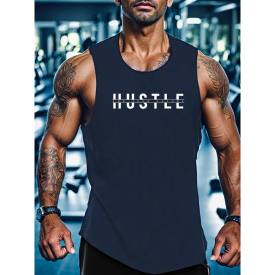 Hustle Print Men's Pullover Round Neck Hoodies With Kangaroo Pocket Long Sleeve Hooded Sweatshirt Loose Casual Top For Autumn Winter Men's Clothing As Gifts Hustle Print Men's Pullover Round Neck Hoodies With Kangaroo Pocket Long Sleeve Hooded Sweatshirt Loose Casual Top For Autumn Winter Men's Clothing As Gifts