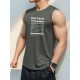 Men's Sleeveless Tank Top with Geometric Pattern - Casual Polyester Vest for Summer, Knit Fabric, Round Neck, Regular Fit, Adult Unisex Men's Sleeveless Tank Top with Geometric Pattern - Casual Polyester Vest for Summer, Knit Fabric, Round Neck, Regular Fit, Adult Unisex
