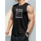 Men's Sleeveless Tank Top with Geometric Pattern - Casual Polyester Vest for Summer, Knit Fabric, Round Neck, Regular Fit, Adult Unisex Men's Sleeveless Tank Top with Geometric Pattern - Casual Polyester Vest for Summer, Knit Fabric, Round Neck, Regular Fit, Adult Unisex
