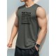 Men's Sleeveless Tank Top with Geometric Pattern - Casual Polyester Vest for Summer, Knit Fabric, Round Neck, Regular Fit, Adult Unisex Men's Sleeveless Tank Top with Geometric Pattern - Casual Polyester Vest for Summer, Knit Fabric, Round Neck, Regular Fit, Adult Unisex