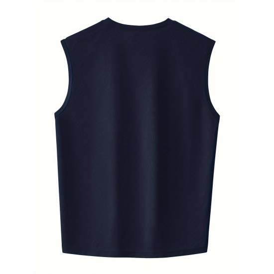 Mens Ultra-Breathable Featherweight Sleeveless Tank Top - Quick Dry Sport Casual Style - Gym-Ready Athletic Vest Mens Ultra-Breathable Featherweight Sleeveless Tank Top - Quick Dry Sport Casual Style - Gym-Ready Athletic Vest