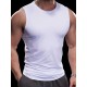 High Stretch Quick Dry Men's Solid Tank Top, Active Crew Neck Sleeveless Top for Summer Outdoor High Stretch Quick Dry Men's Solid Tank Top, Active Crew Neck Sleeveless Top for Summer Outdoor