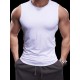 High Stretch Quick Dry Men's Solid Tank Top, Active Crew Neck Sleeveless Top for Summer Outdoor High Stretch Quick Dry Men's Solid Tank Top, Active Crew Neck Sleeveless Top for Summer Outdoor