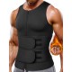 1pc Men'S High Stretch Polyester Waist Trainer Vest - Knit Fabric Crew Neck Sleeveless Tank Top with Zipper and Adjustable Belt for Sports, Sauna, Compression, Shapewear, Fat Burner Workout 1pc Men'S High Stretch Polyester Waist Trainer Vest - Knit Fabric Crew Neck Sleeveless Tank Top with Zipper and Adjustable Belt for Sports, Sauna, Compression, Shapewear, Fat Burner Workout