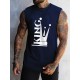 Men's Casual Printed Tank Top - Stretchy Polyester Blend, Round Neck, Non-Transparent - Perfect for Fitness & Casual Attire Men's Casual Printed Tank Top - Stretchy Polyester Blend, Round Neck, Non-Transparent - Perfect for Fitness & Casual Attire