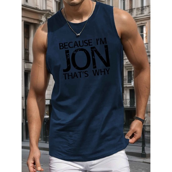 1pc Men'S Casual Polyester Sleeveless Tank Top with 1pc Men'S Casual Polyester Sleeveless Tank Top with