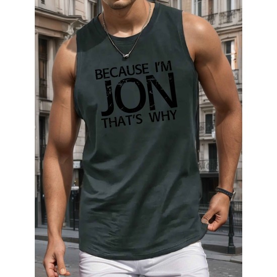 1pc Men'S Casual Polyester Sleeveless Tank Top with 1pc Men'S Casual Polyester Sleeveless Tank Top with
