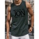 1pc Men'S Casual Polyester Sleeveless Tank Top with 1pc Men'S Casual Polyester Sleeveless Tank Top with