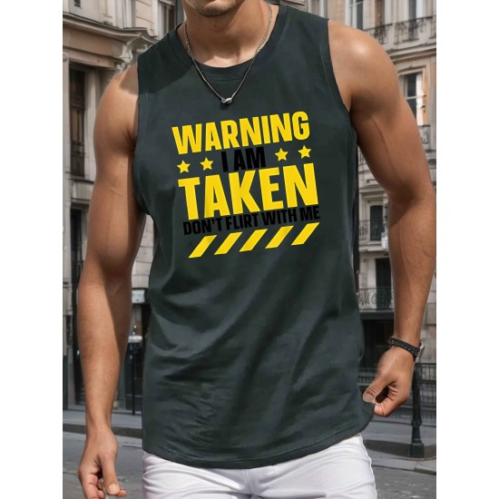 1pc Men'S Casual Polyester Sleeveless Tank Top - Geometric Pattern, Round Neck, Knit Fabric, Regular Fit, Adult Summer Vest 1pc Men'S Casual Polyester Sleeveless Tank Top - Geometric Pattern, Round Neck, Knit Fabric, Regular Fit, Adult Summer Vest