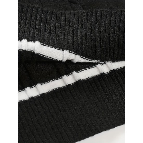 Men's Breathable V-neck Sleeveless Knitted Vest For Casual Daily Wear, Spring And Fall Men's Breathable V-neck Sleeveless Knitted Vest For Casual Daily Wear, Spring And Fall