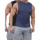 ZPB Mens Gym Tank Top Vest - Moisture-Wicking, Quick-Dry, Medium Stretch, Loose Fit, Crew Neck, Solid Color, Perfect For Basketball, Boxing, Cycling, Hiking, Outdoor, Running, Sports, Training - All Seasons Wear ZPB Mens Gym Tank Top Vest - Moisture-Wicking, Quick-Dry, Medium Stretch, Loose Fit, Crew Neck, Solid Color, Perfect For Basketball, Boxing, Cycling, Hiking, Outdoor, Running, Sports, Training - All Seasons Wear