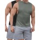 ZPB Mens Gym Tank Top Vest - Moisture-Wicking, Quick-Dry, Medium Stretch, Loose Fit, Crew Neck, Solid Color, Perfect For Basketball, Boxing, Cycling, Hiking, Outdoor, Running, Sports, Training - All Seasons Wear ZPB Mens Gym Tank Top Vest - Moisture-Wicking, Quick-Dry, Medium Stretch, Loose Fit, Crew Neck, Solid Color, Perfect For Basketball, Boxing, Cycling, Hiking, Outdoor, Running, Sports, Training - All Seasons Wear