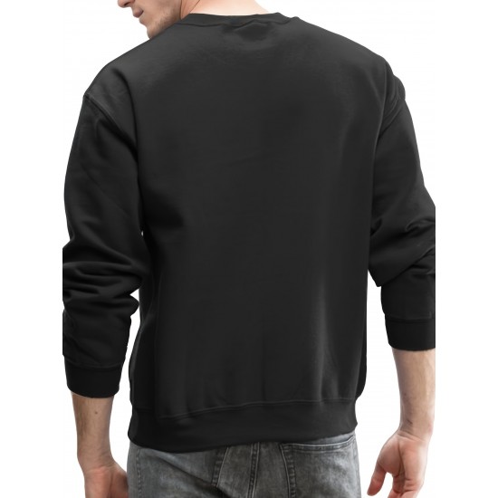 I'M NOT FAT Funny Letter Print, Men's Fashion Plus Size Crew Neck Long Sleeve Sweatshirt, Comfortable Pullover Top, Perfect For Casual Daily Wear I'M NOT FAT Funny Letter Print, Men's Fashion Plus Size Crew Neck Long Sleeve Sweatshirt, Comfortable Pullover Top, Perfect For Casual Daily Wear