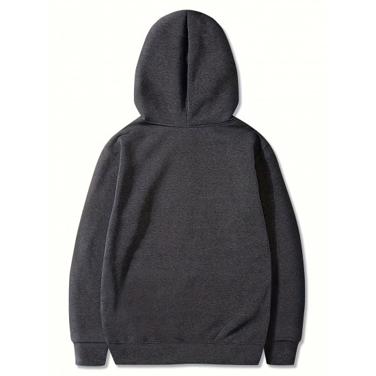 Plus Size Men's Cozy Solid Hoodie - Soft, Breathable, Warm, and Fashionable Casual Hooded Sweatshirt for Autumn and Winter - Ideal for Daily Wear, Outdoor Activities, and Gift Giving Plus Size Men's Cozy Solid Hoodie - Soft, Breathable, Warm, and Fashionable Casual Hooded Sweatshirt for Autumn and Winter - Ideal for Daily Wear, Outdoor Activities, and Gift Giving