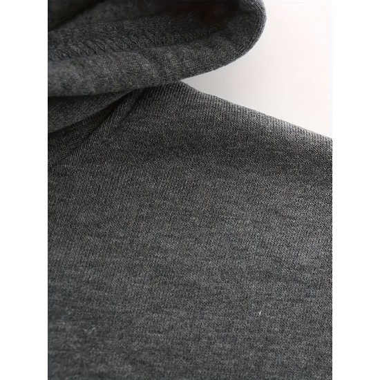 Plus Size Men's Cozy Solid Hoodie - Soft, Breathable, Warm, and Fashionable Casual Hooded Sweatshirt for Autumn and Winter - Ideal for Daily Wear, Outdoor Activities, and Gift Giving Plus Size Men's Cozy Solid Hoodie - Soft, Breathable, Warm, and Fashionable Casual Hooded Sweatshirt for Autumn and Winter - Ideal for Daily Wear, Outdoor Activities, and Gift Giving